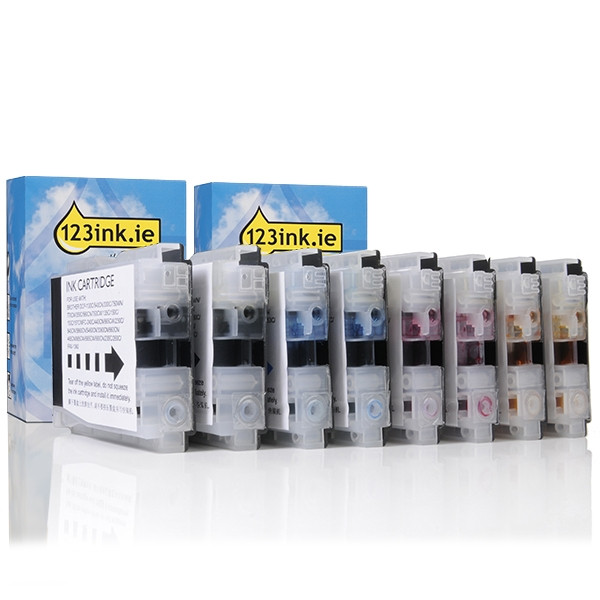 123ink version replaces Brother LC-970VALBP BK/C/M/Y ink cartridge 8-pack  127202 - 1