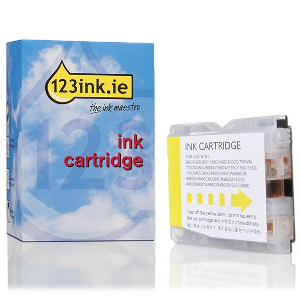 123ink version replaces Brother LC-970Y yellow ink cartridge LC970YC 028835 - 1