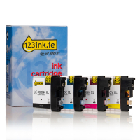 123ink version replaces Brother LC-980VALBP BK/C/M/Y ink cartridge 4-pack LC980VALBPC 132117