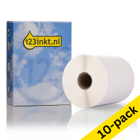 123ink version replaces Brother RD-S02E1 pre-cut labels, 102mm x 152mm (10-pack)