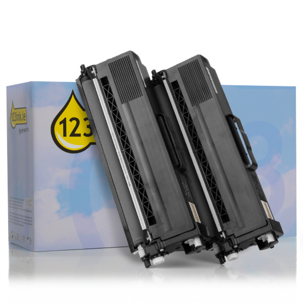 123ink version replaces Brother TN-329BK high capacity black toner 2-pack TN329BKTWINC 132183 - 1