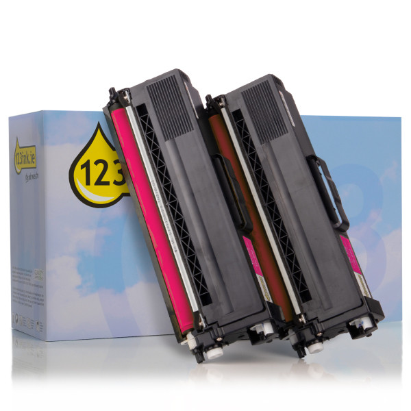 123ink version replaces Brother TN-329M high capacity magenta toner 2-pack TN329MTWINC 132185 - 1