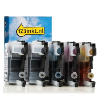 123ink version replaces Brother LC-123 (2 black + 3 colours)  160690