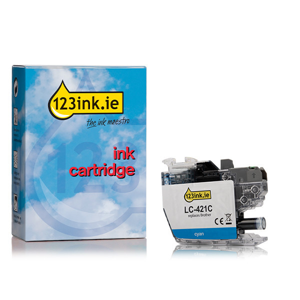 123ink version replaces Brother LC-421C cyan ink cartridge LC-421CC 160377 - 1