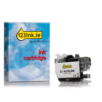 123ink version replaces Brother LC-421XLBK high capacity black ink cartridge LC-421XLBKC 160380