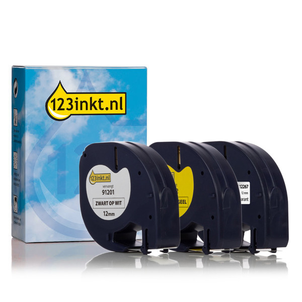 123ink version replaces Dymo Letratag tape multipack, 12mm  089245 - 1