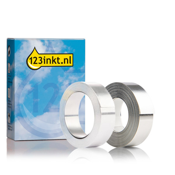 123ink version replaces Dymo Rhino aluminium tape multipack, 12mm  089246 - 1