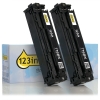 123ink version replaces HP 125A (CB540AD) black toner 2-pack