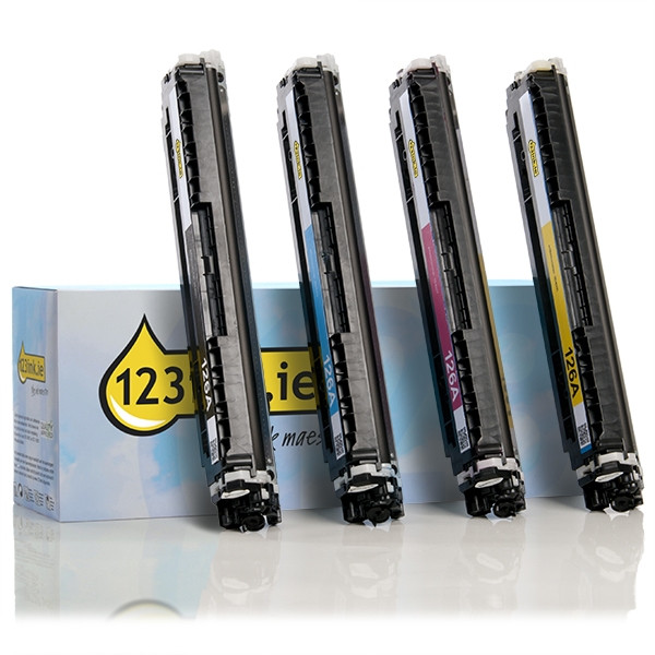 123ink version replaces HP 126A BK/C/M/Y toner 4-pack  130036 - 1