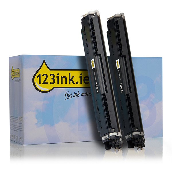 123ink version replaces HP 126A (CE310AD) toner 2-pack CE310ADC 132123 - 1