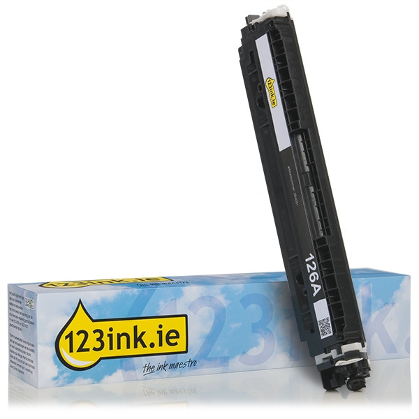 123ink version replaces HP 126A (CE310A) black toner CE310AC 054001 - 1