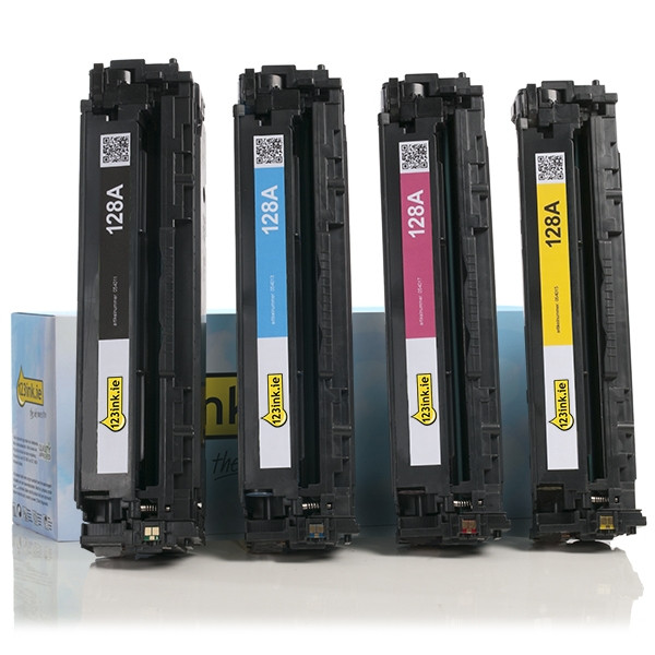 123ink version replaces HP 128A BK/C/M/Y toner 4-pack  130038 - 1