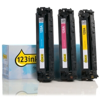 123ink version replaces HP 128A (CF371AM) C/M/Y toner 3-pack CF371AMC 054761