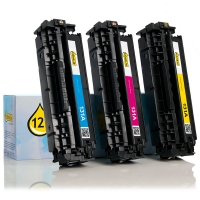 123ink version replaces HP 131A (U0SL1AM) C/M/Y toner 3-pack U0SL1AMC 054811