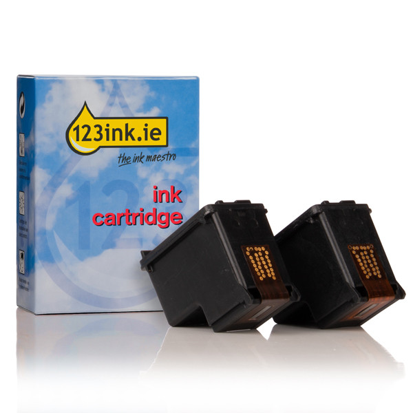 123ink version replaces HP 338 (CB331EE) black ink cartridge 2-pack CB331EEC 132191 - 1