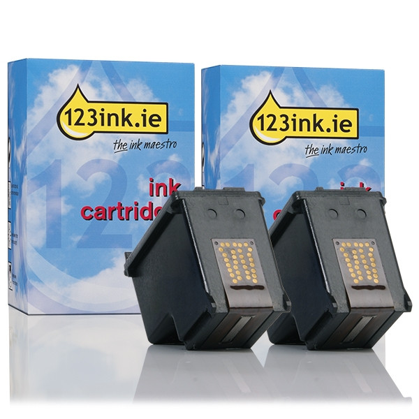 123ink version replaces HP 350XL black 2-pack CB336EEC 160098 - 1