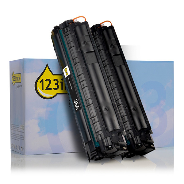 123ink version replaces HP 35AD (CB435AD) toner 2-pack CB435ADC 132122 - 1