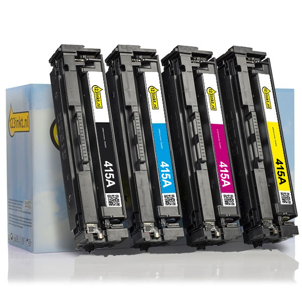 123ink version replaces HP 415A W2030A/W2031A/W2032A/W2022A toner 4-pack  132199 - 1