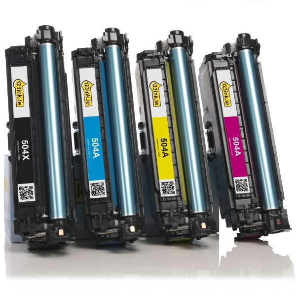 123ink version replaces HP 504X / 504A BK/C/M/Y toner 4-pack  130034 - 1