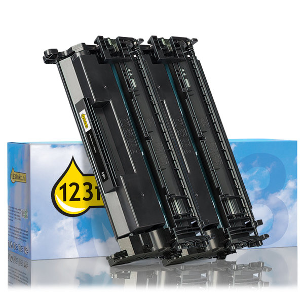 123ink version replaces HP 59A (CF259A) black toner (2-pack) CF259AC 160712 - 1