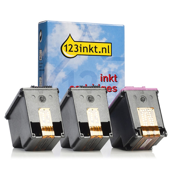 123ink version replaces HP 62XL (2 black + 1 colour)  160693 - 1