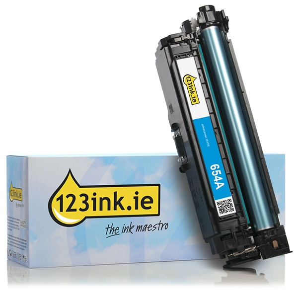 123ink version replaces HP 654A (CF331A) cyan toner CF331AC 054795 - 1