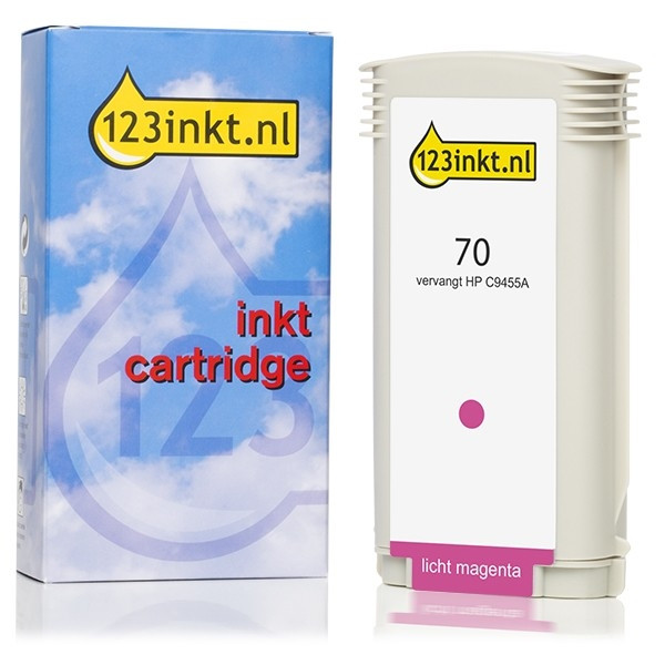 123ink version replaces HP 70 (C9455A) light magenta ink cartridge C9455AC 030833 - 1