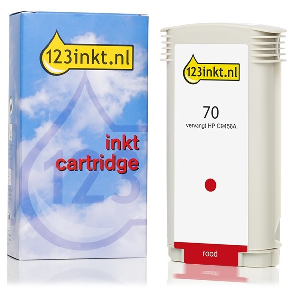 123ink version replaces HP 70 (C9456A) red ink cartridge C9456AC 030837 - 1