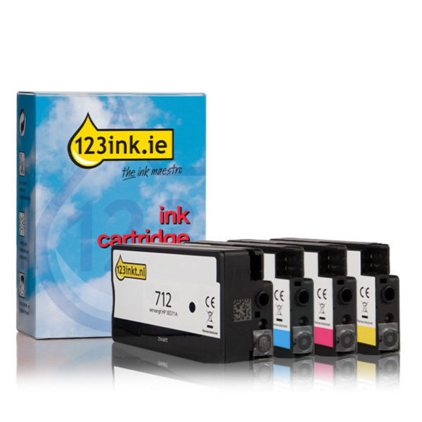 123ink version replaces HP 712 HC BK/C/M/Y ink cartridge (4-pack)  160218 - 1