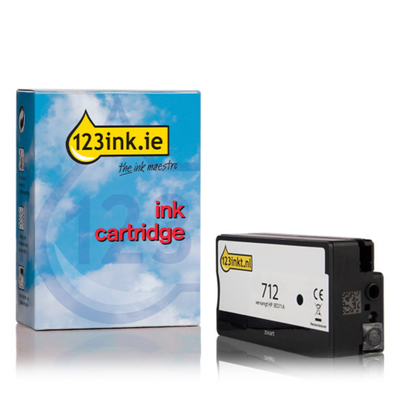 123ink version replaces HP 712 black ink cartridge (3ED70A) 3ED70AC 093107 - 1