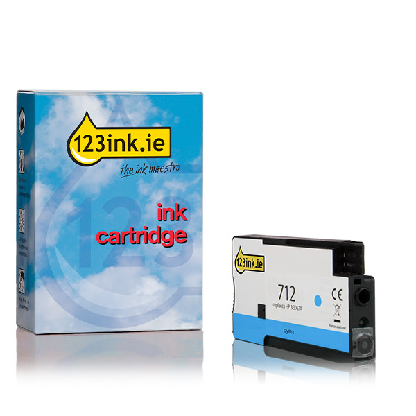 123ink version replaces HP 712 cyan ink cartridge (3ED67A) 3ED67AC 093109 - 1