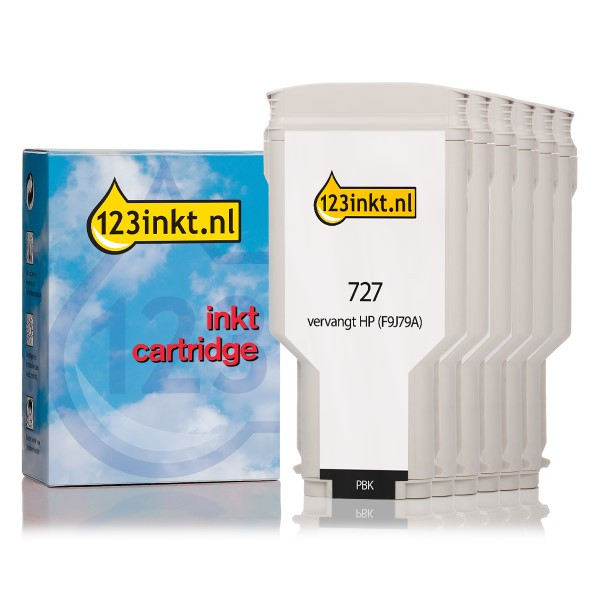 123ink version replaces HP 727 multipack 2x BK + C/Y/M/G extra high capacity 6-pack  160214 - 1