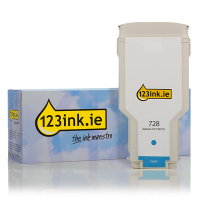 123ink version replaces HP 728 (F9K17A) extra high capacity cyan ink cartridge