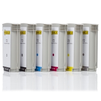 123ink version replaces HP 72 MBK/PBK/C/M/Y/GY high capacity 6-pack