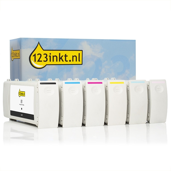 123ink version replaces HP 81 BK/C/M/Y/LC/LM ink cartridge 6-pack  160163 - 1