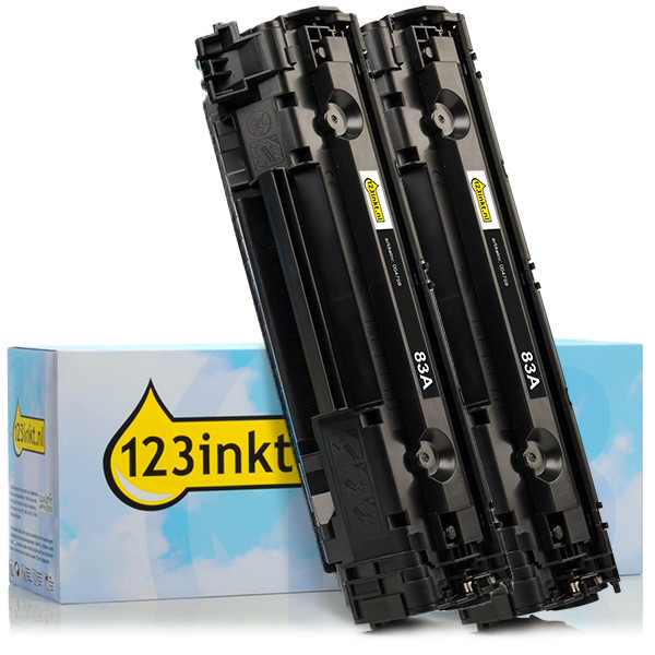 123ink version replaces HP 83A (CF283A) black toner (2-pack) CF283ADC 160709 - 1