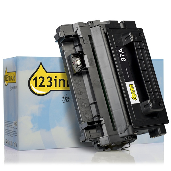 123ink version replaces HP 87A (CF287A) black toner CF287AC 054881 - 1