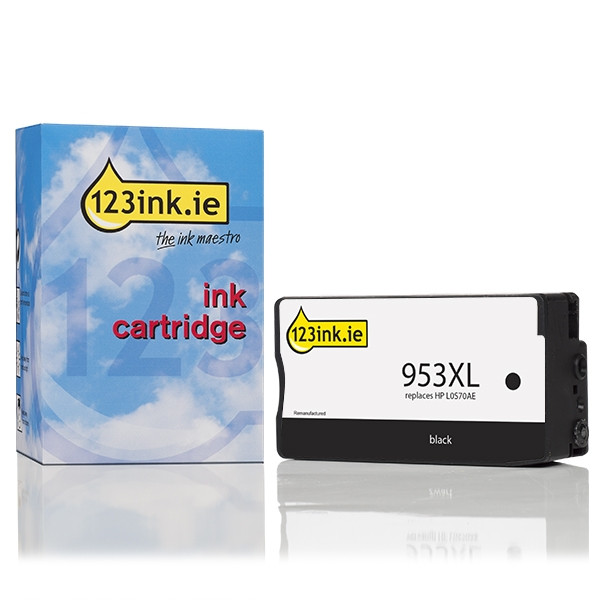 123ink version replaces HP 953XL (L0S70AE) high capacity black ink cartridge L0S70AEC 044537 - 1