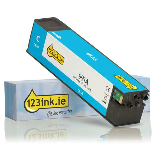 123ink version replaces HP 991A (M0J74AE) cyan ink cartridge M0J74AEC 030585 - 1