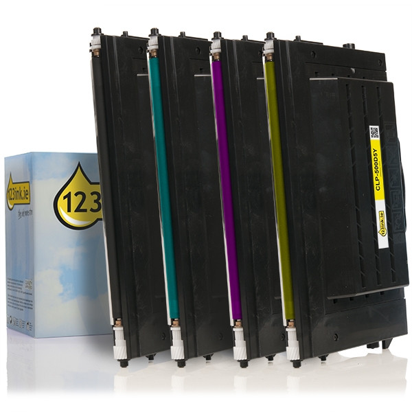 123ink version replaces Samsung CLP-500D7K/5C/5M/5Y 4-pack  130130 - 1