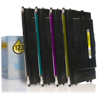 123ink version replaces Samsung CLP-500D7K/5C/5M/5Y 4-pack  130130