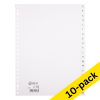 123ink white A4 cardboard tabs with A-Z tabs (23 holes) (10-pack)