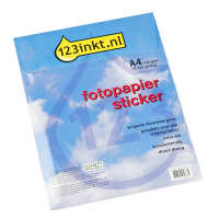 123ink white A4 glossy photo sticker paper (6 x 10-pack)  300341