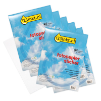 123ink white A4 matte photo sticker paper (6 x 10-pack)