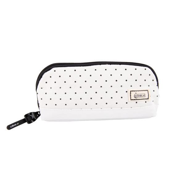 123ink white and black polka dot pencil case  301313 - 1