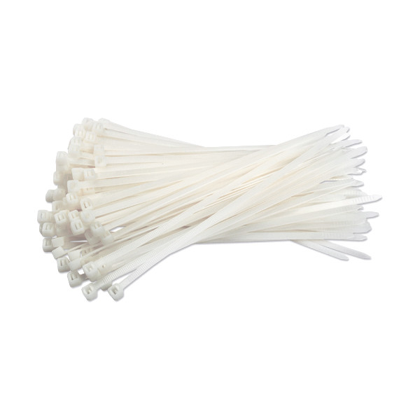 123ink white cable tie, 200mm x 4.8mm (100-pack) 099.0361 302429 - 1