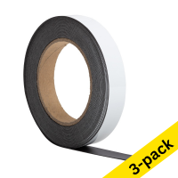 123ink white erasable magnetic label tape, 2cm x 10m (3-pack)  302133