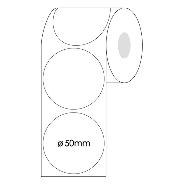 123ink white marking dots Ø 50mm (2,000 labels) 89520 302342 - 1