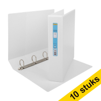 123ink white panorama ring binder with 4 D-rings (10-pack)