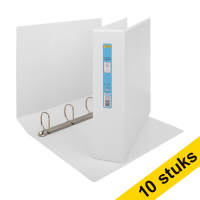 123ink white panorama ring binder with 4 D-rings, 50mm (10-pack)